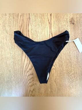 Aexae Black High Rise High Cut Bikini Bottom Size S, M & L NWT